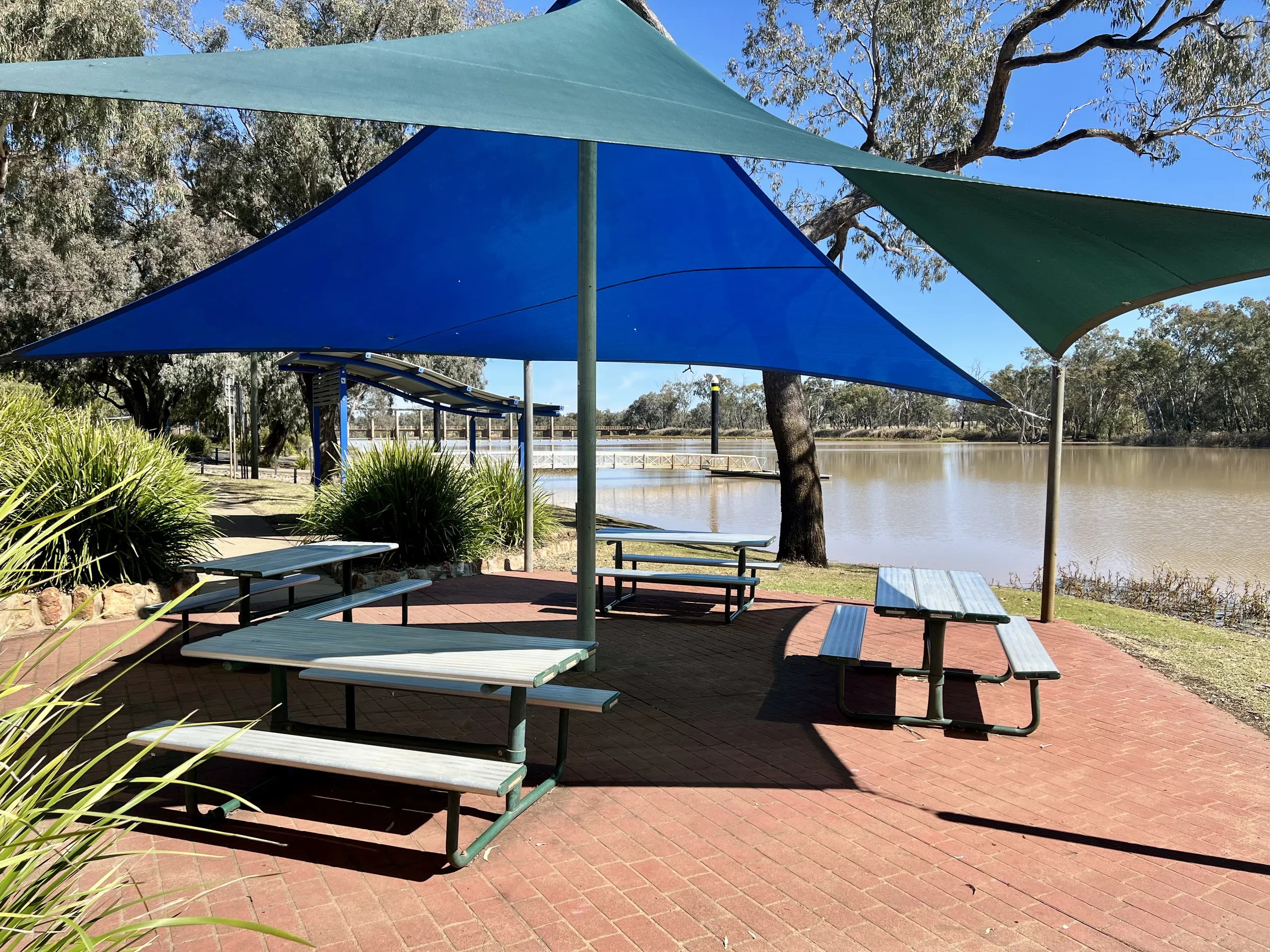 Riverside community picnic area on the Balonne